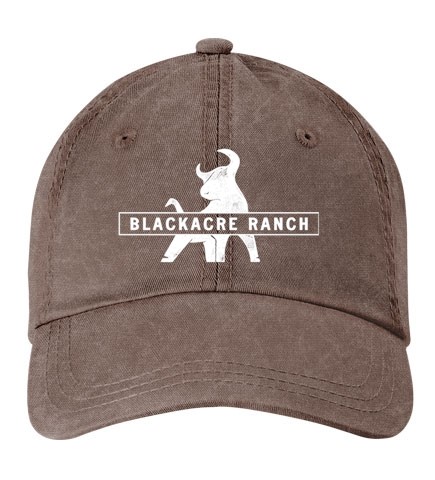 Dark brown baseball Blackacre Ranch cap